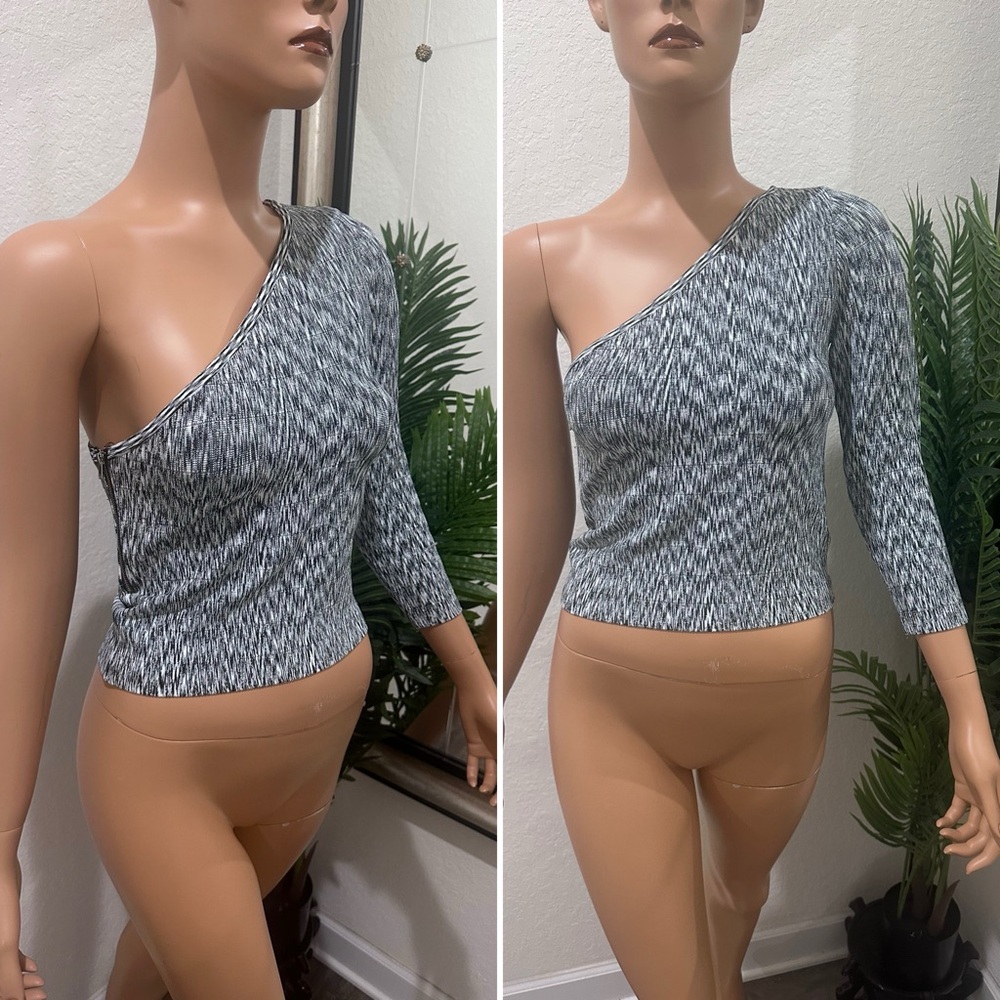 Guess one shoulder crop bodycone top M